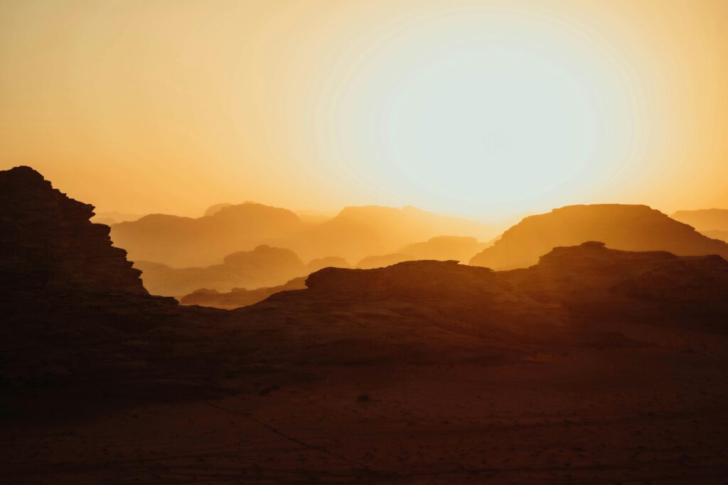 Sunset over Desert