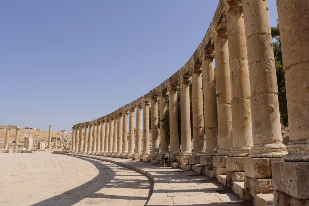 Colonnade in Ancient Ruins